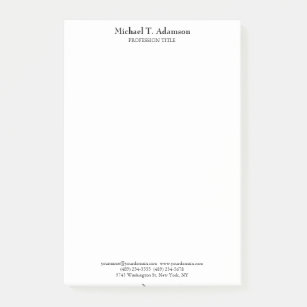 Retro Style Elegant Plain Simple White Post-it Notes