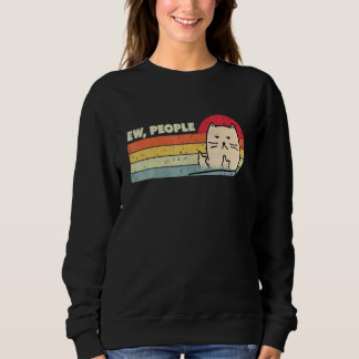 Retro Style Ew People Cat   Cat Sweatshirt