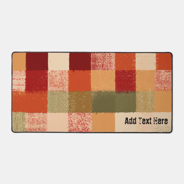 Retro Style Fall Autumn Colour Desk Mat (Front)