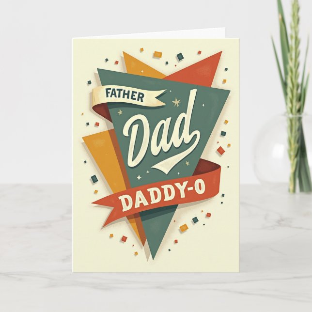 Retro Style Fathers Day Card (Front)