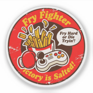 Retro Style Fighting Game & French Fries Design