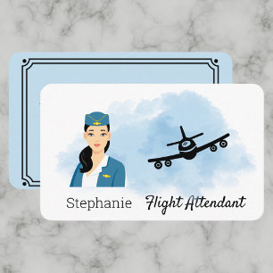 Retro Style Flight Attendant Business Card
