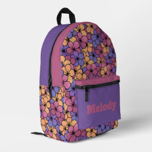 Retro Style Flowers Printed Backpack