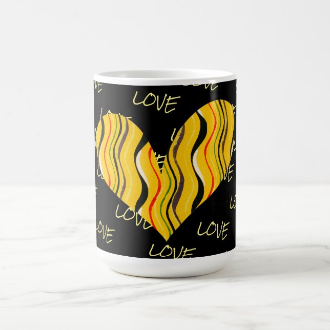 Retro Style Fun Heart Love Mug Cup (Center)