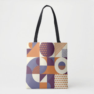 Retro Style Geometric Pattern Design Tote Bag