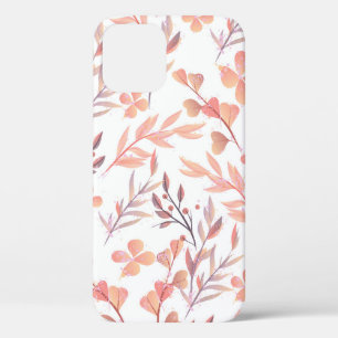 Retro style hand drawn seamless floral ornament. C iPhone 12 Case