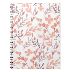 Retro style hand drawn seamless floral ornament. C Notebook