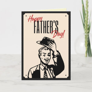 Retro Style Happy Father's Day Card