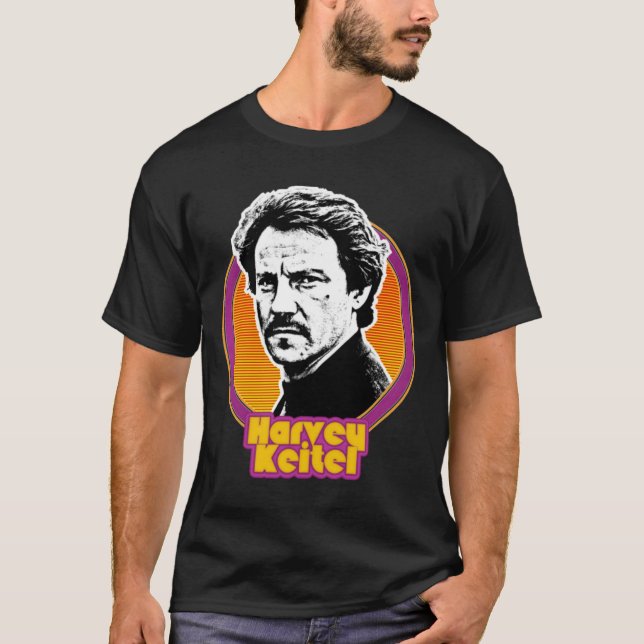 Retro Style Harvey Keitel Fan Art Design T-Shirt (Front)