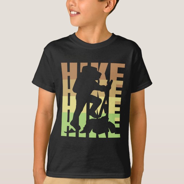 Retro Style Hike Hike Hike Outdoor Hiking Adventur T-Shirt (Front)
