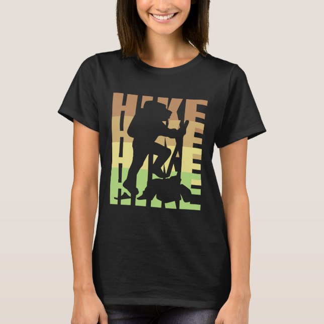 Retro Style Hike Hike Hike Outdoor Hiking Adventur T-Shirt (Front)