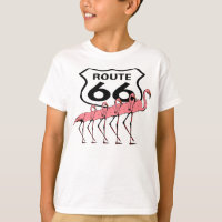 Retro Style Iconic Route 66 Road Trip & Flamingos