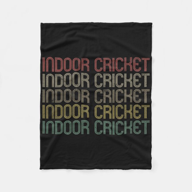 Retro Style Indoor Cricket  Fleece Blanket (Front)