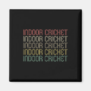 Retro Style Indoor Cricket Magnet