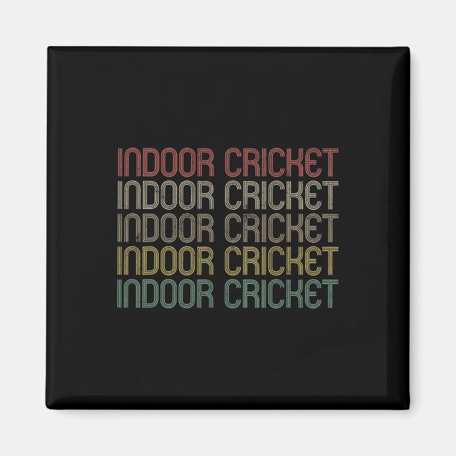 Retro Style Indoor Cricket  Magnet (Front)