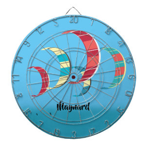 Retro-style Kite Surfing Dartboard