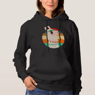 Retro Style Llama Sunglasses Alpaca Hoodie