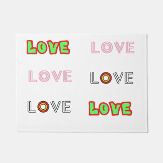Retro Style LOVE Door mat