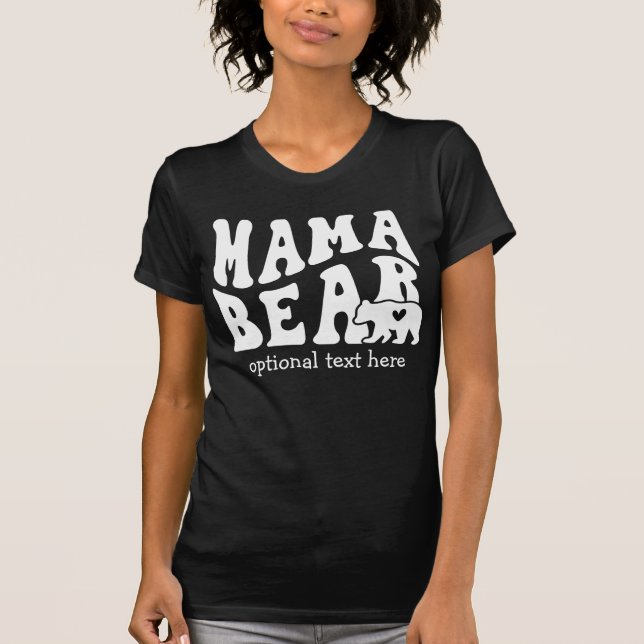 Retro Style Mama Bear, Mummy & Cub T-shirt (Front)
