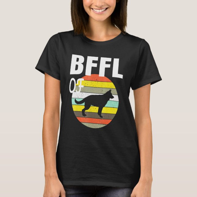 Retro Style Men Women and Kids German Shepherd BFF T-Shirt (Front)