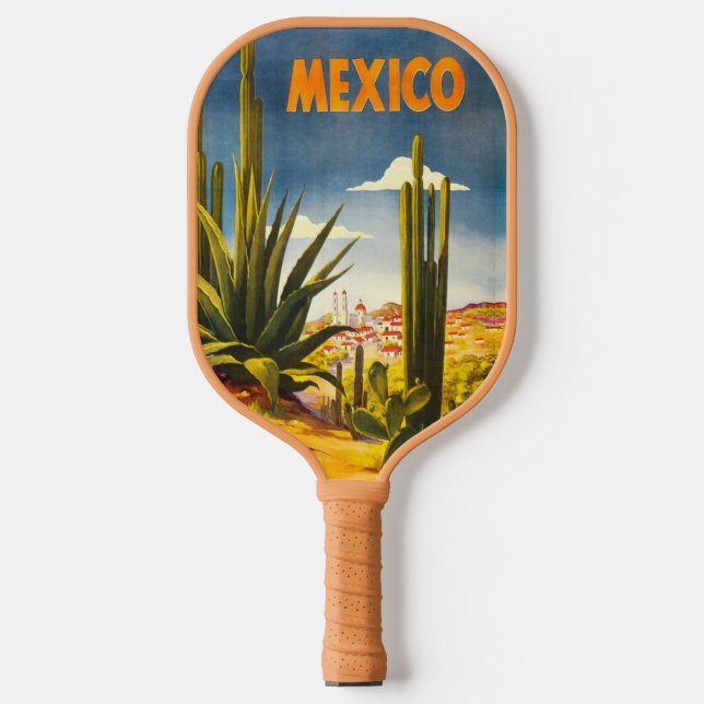 Retro-style Mexico  Pickleball Paddle (Front)