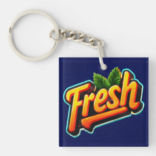 Retro Style Minty Fresh Acrylic Keychain