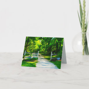 Retro Style Nature Picture Folded Greeting Card