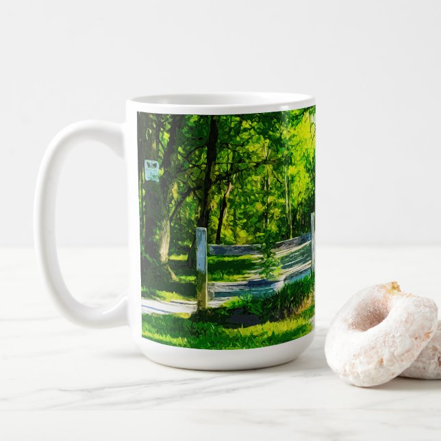 Retro Style Nature Picture Mug (With Donut)