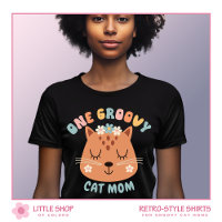 Retro Style One Groovy Cat Mum Personalised