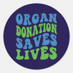 Retro Style Organ Donation Saves Lives Sticker