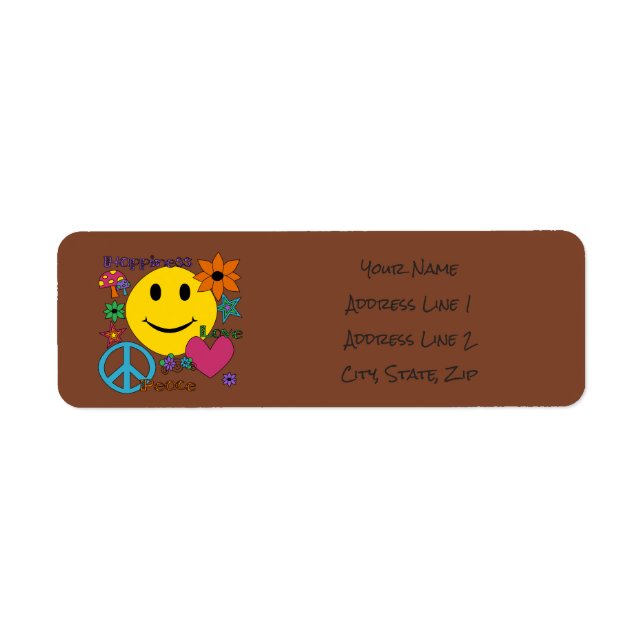 Retro Style - Personalise Return Address Label (Front)