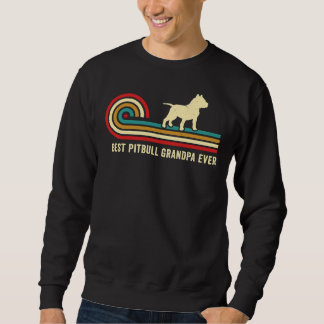 Retro Style Pitbull Grandpa Pittie Grandpa Pit Bul Sweatshirt