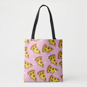 Retro Style Pizza Slices Seamless Pattern Tote Bag