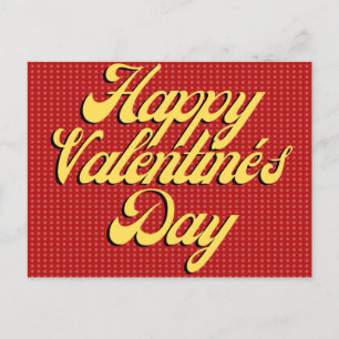Retro Style Platonic Valentine Postcard