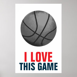 Retro Style Pop Art Basketball Motivational Poster