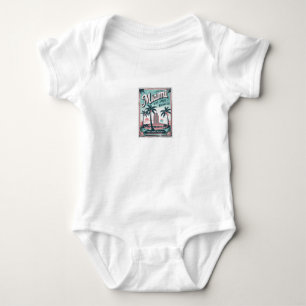 retro-style poster baby bodysuit