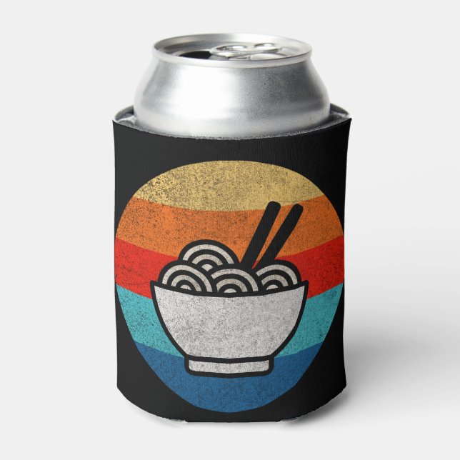 Retro style ramen can cooler (Can Front)