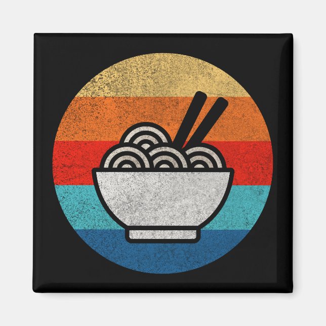 Retro style ramen magnet (Front)