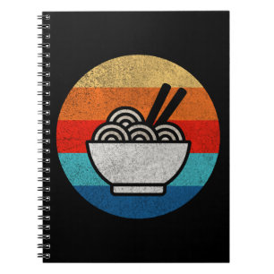 Retro style ramen notebook