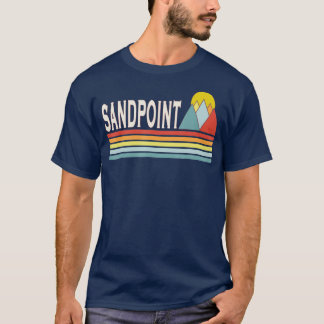 Retro style Sandpoint Idaho outdoors T-Shirt