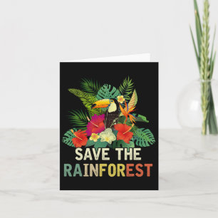 Retro Style Save The Rainforest Earth Day Gift 1 Card