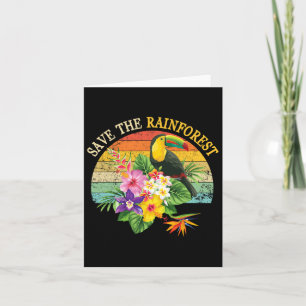 Retro Style Save The Rainforest Earth Day Gift Card