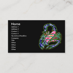RETRO STYLE SCORPION BUSINESS CARDS