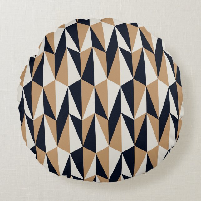 Retro Style: Seamless Vintage Pattern Round Cushion (Front)