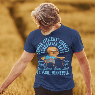 Retro-Style Senior Citizen's Charity  T-Shirt
