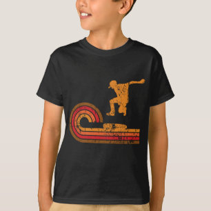 Retro Style Skateboarder Silhouette Skateboarding T-Shirt