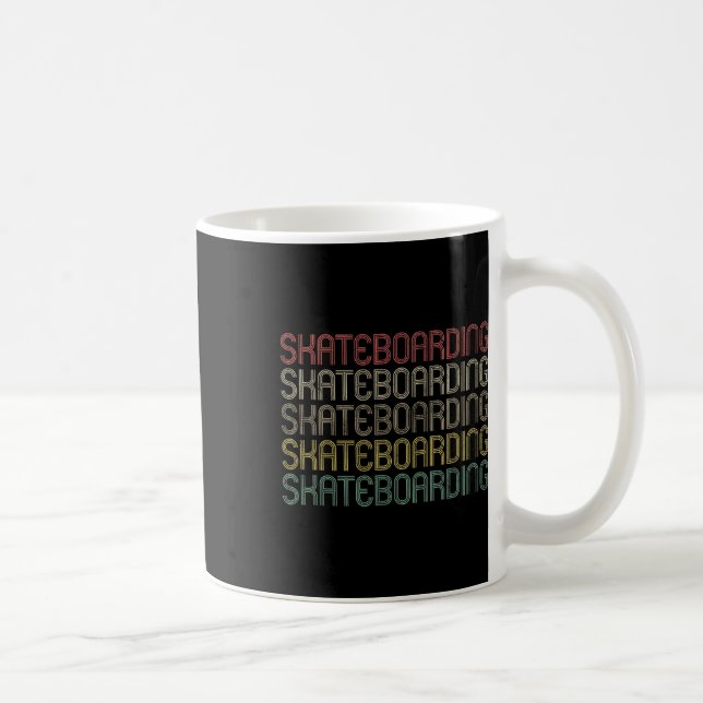 Retro Style Skateboarding  Coffee Mug (Right)