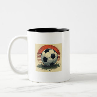 retro style soccer mug cup