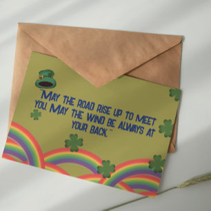 Retro Style St. Patrick's Day Irish Blessings Postcard