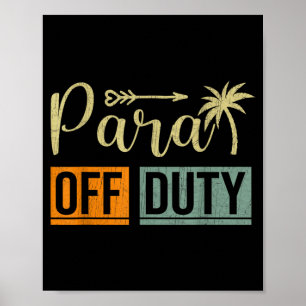 Retro Style Summer End of School Year Para Off Poster